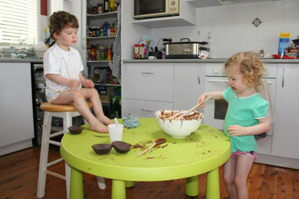 We like to be comfy whilst baking - pants are optional.