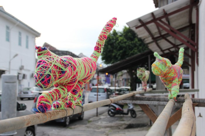 Street art cats in Armenian Street