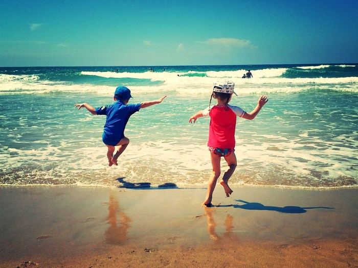 Wave jumping at Wanda Beach