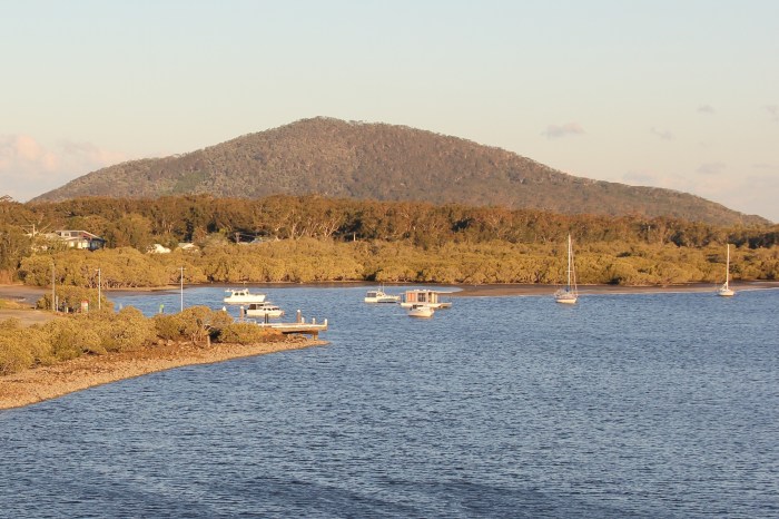 Hawks Nest Jetty - the Yacaaba Headland in the background